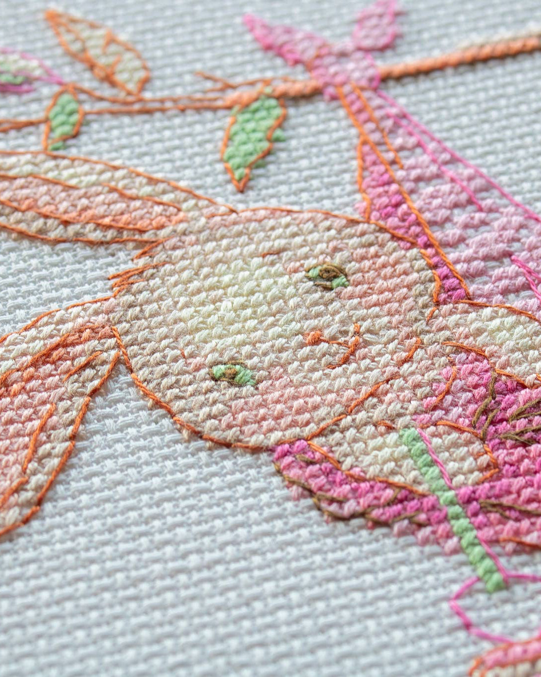 Pige Fødselsbillede – RIOLIS Broderikit (20x20 cm)