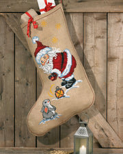 Julesok med Nisse & Kanin – Broderikit (60 x 84 cm)