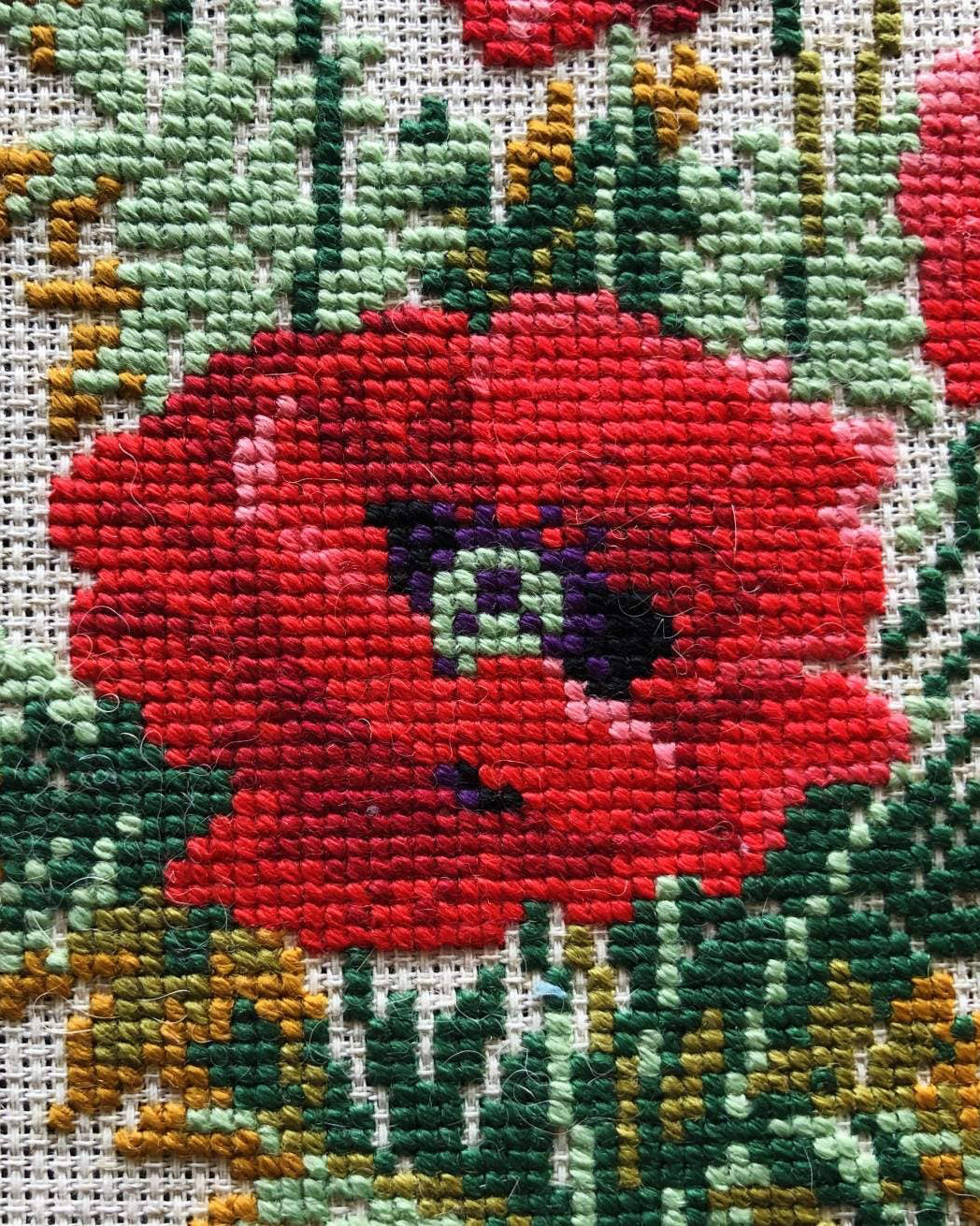 Vilde Valmuer – RIOLIS Broderikit (21 x 30 cm)
