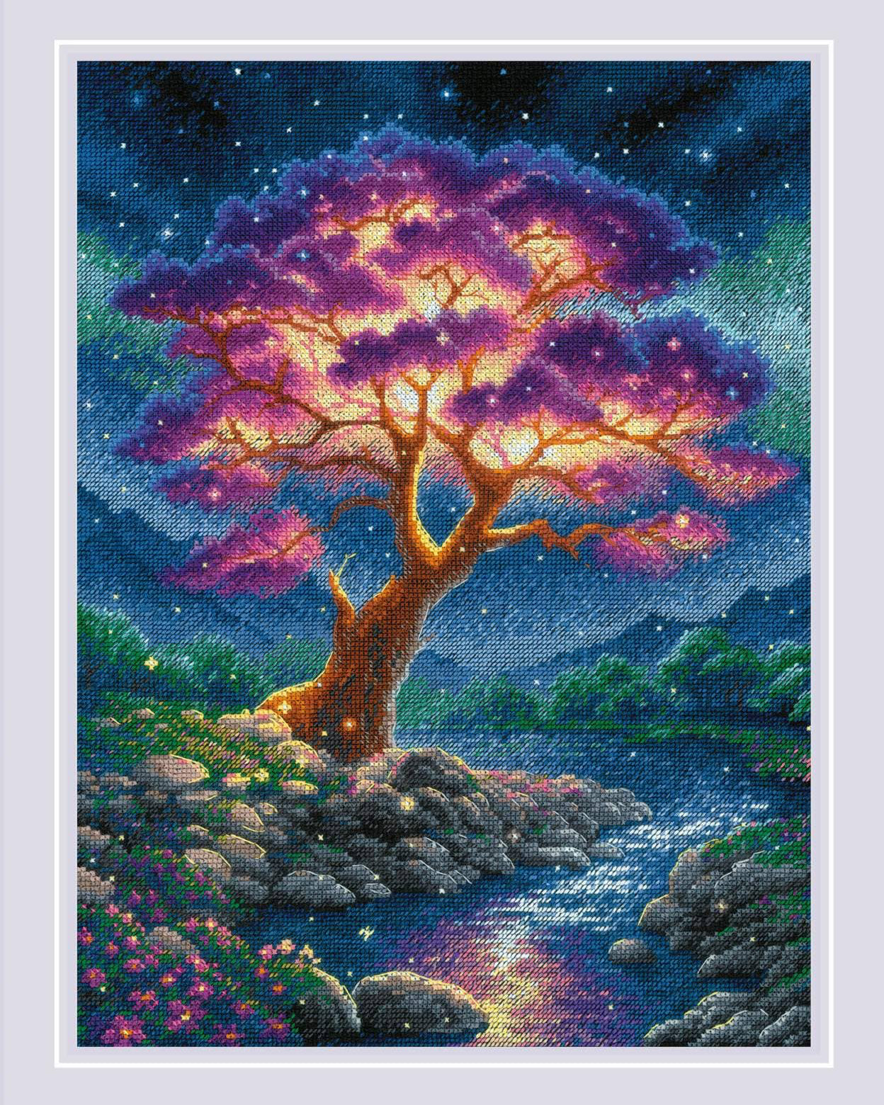 Mystisk Univers – RIOLIS Broderikit (30 x 40 cm)