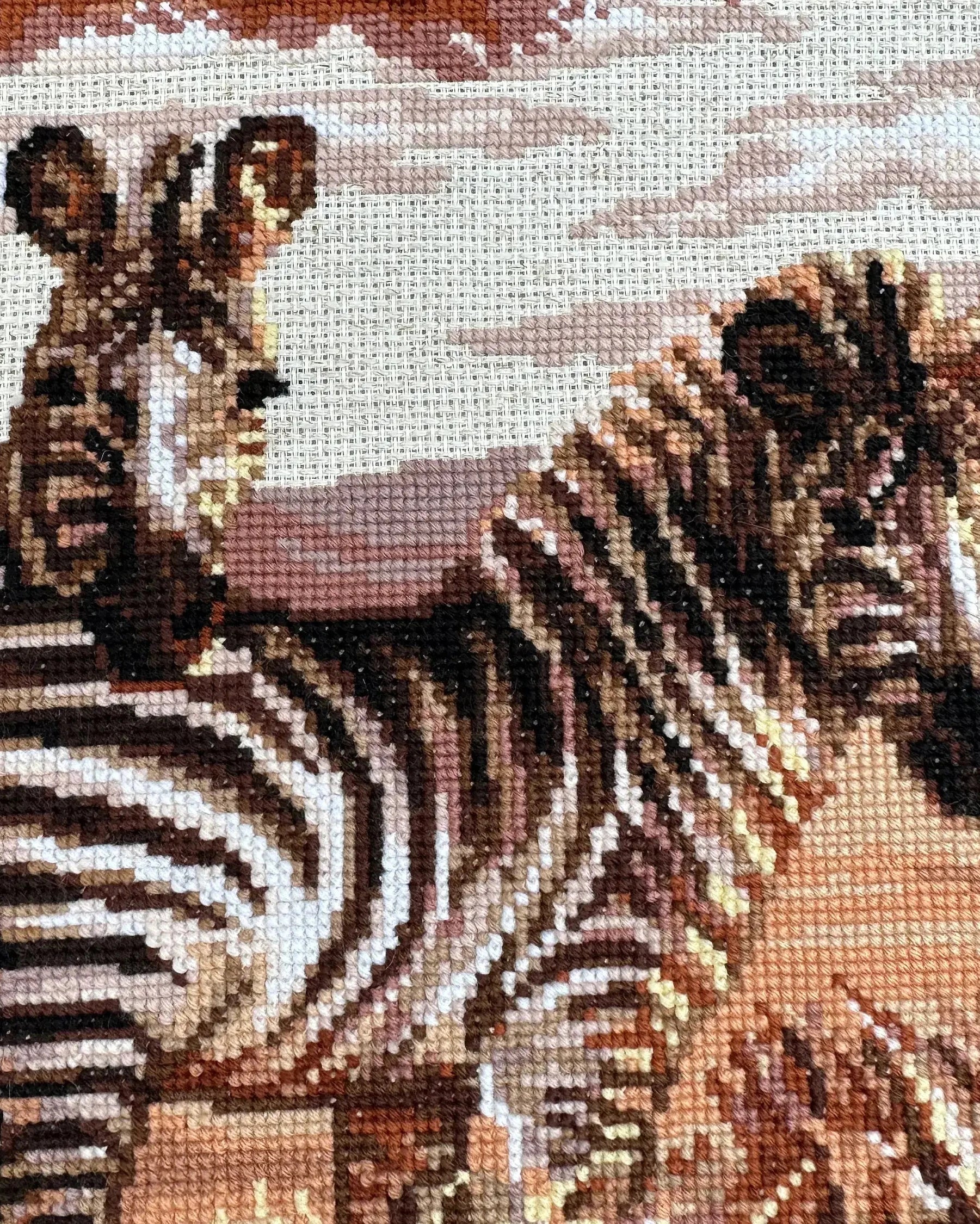 Zebraer i Savannen – RIOLIS Broderikit (40 x 30 cm)