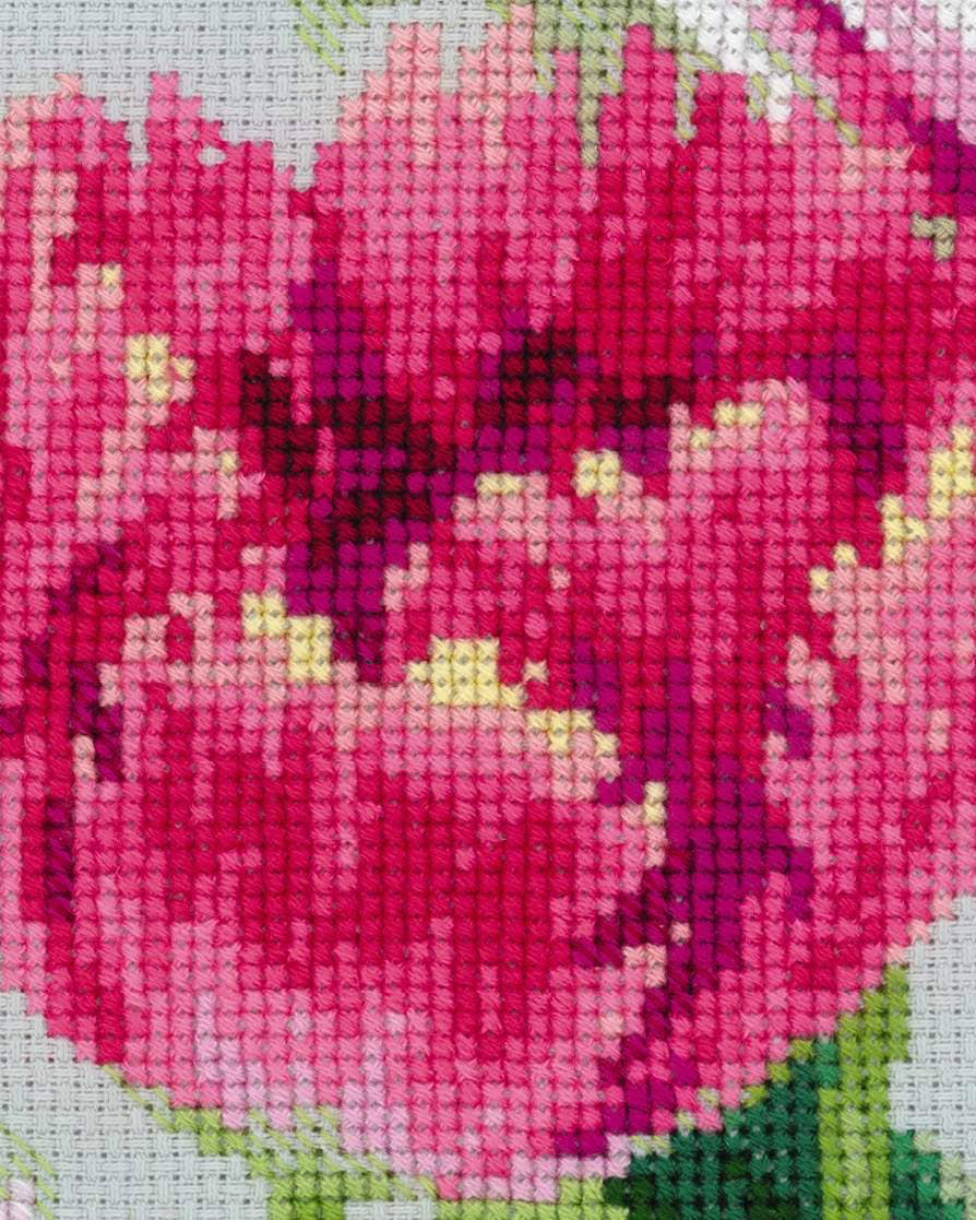 Forårstulipaner - RIOLIS Broderikit (70 x 30 cm)
