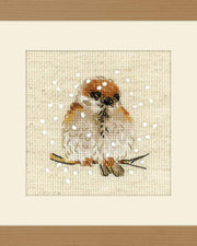 Spurv – RIOLIS Broderikit (10 x 10 cm)