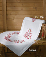 Jul i rødt bordløber - Broderikit (40 x 80 cm)