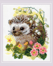 Skov Pindsvin – RIOLIS Broderikit (15 x 18 cm)