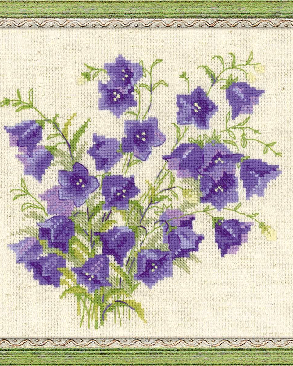 Klokkeblomst - RIOLIS Broderikit (20 x 20 cm)