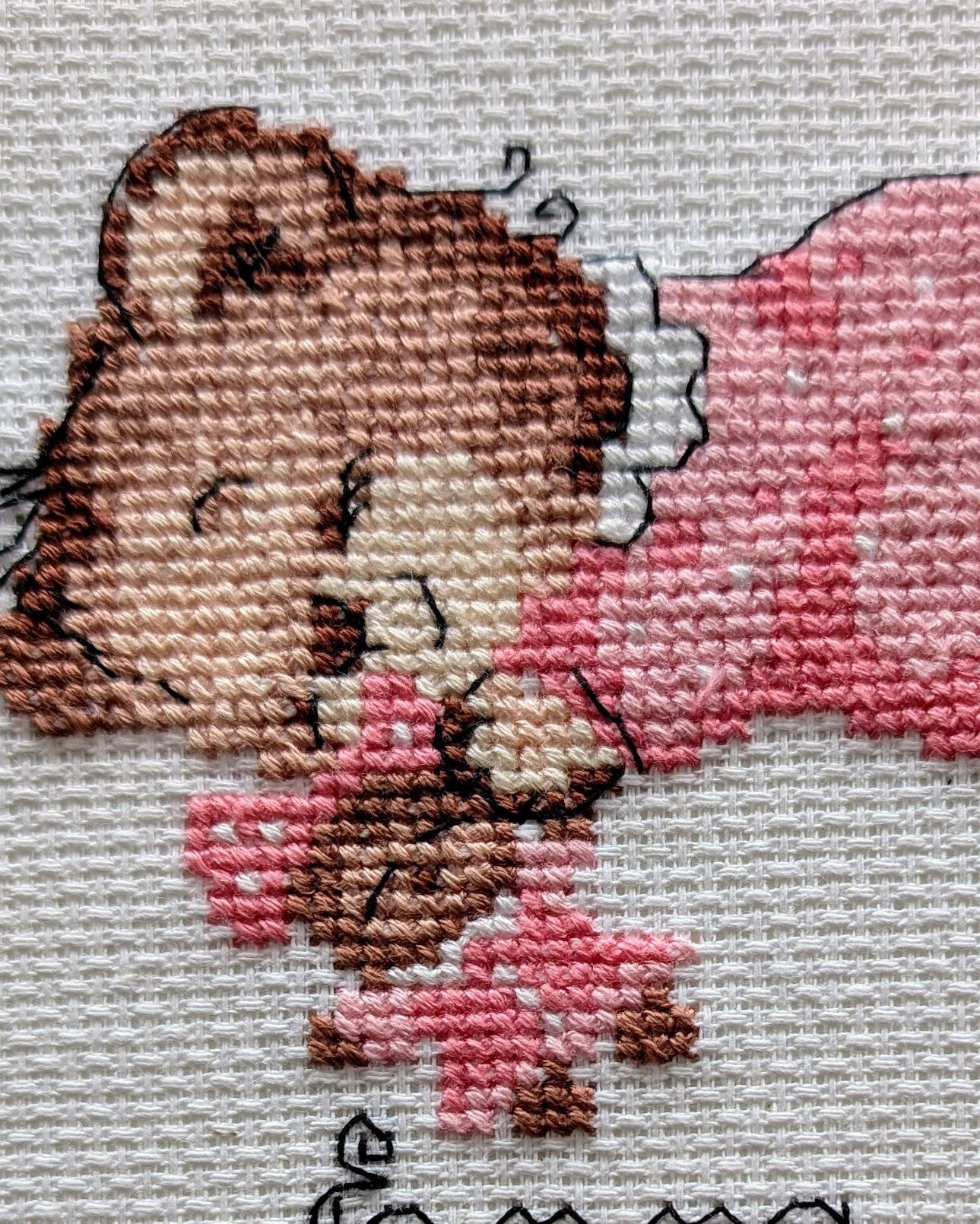 Pige Fødselsbillede – RIOLIS Broderikit (18x24 cm)