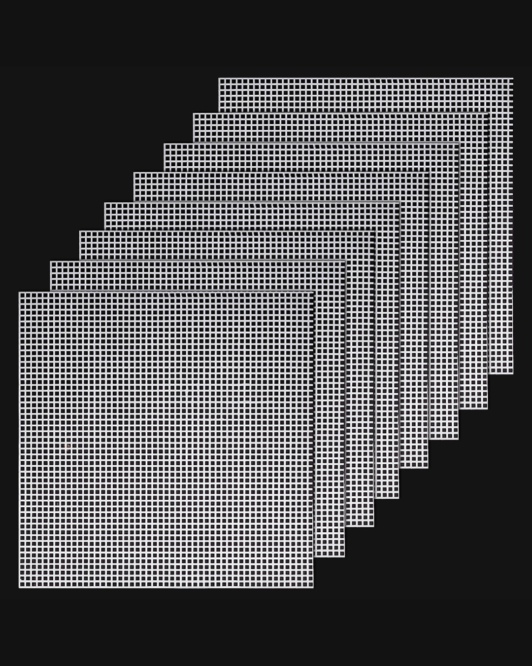 Plastik Væv / Mesh Canvas – Hvid (30x30 cm)