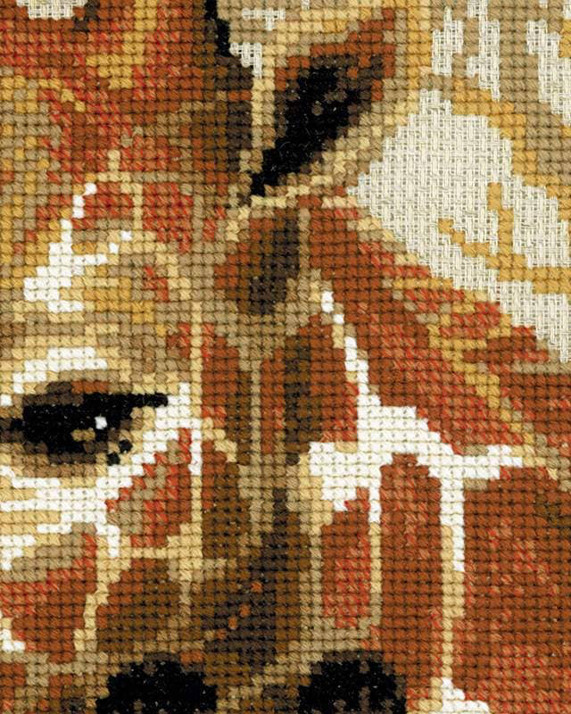 Giraffer – RIOLIS Broderikit (22 x 38 cm)