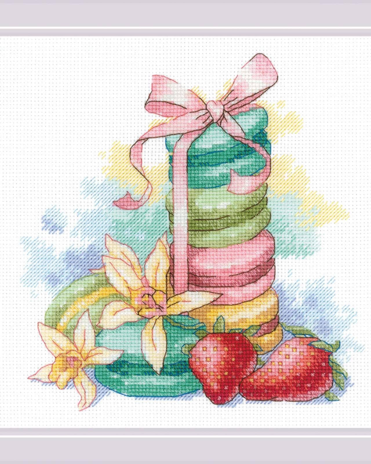 Søde Dessert – RIOLIS Broderikit (20 x 20 cm)