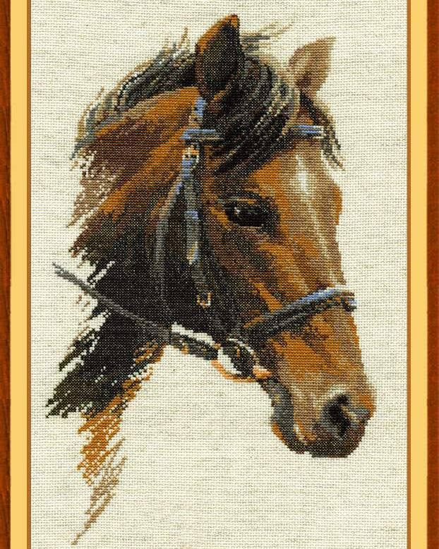 Brun Hest – RIOLIS Broderikit
