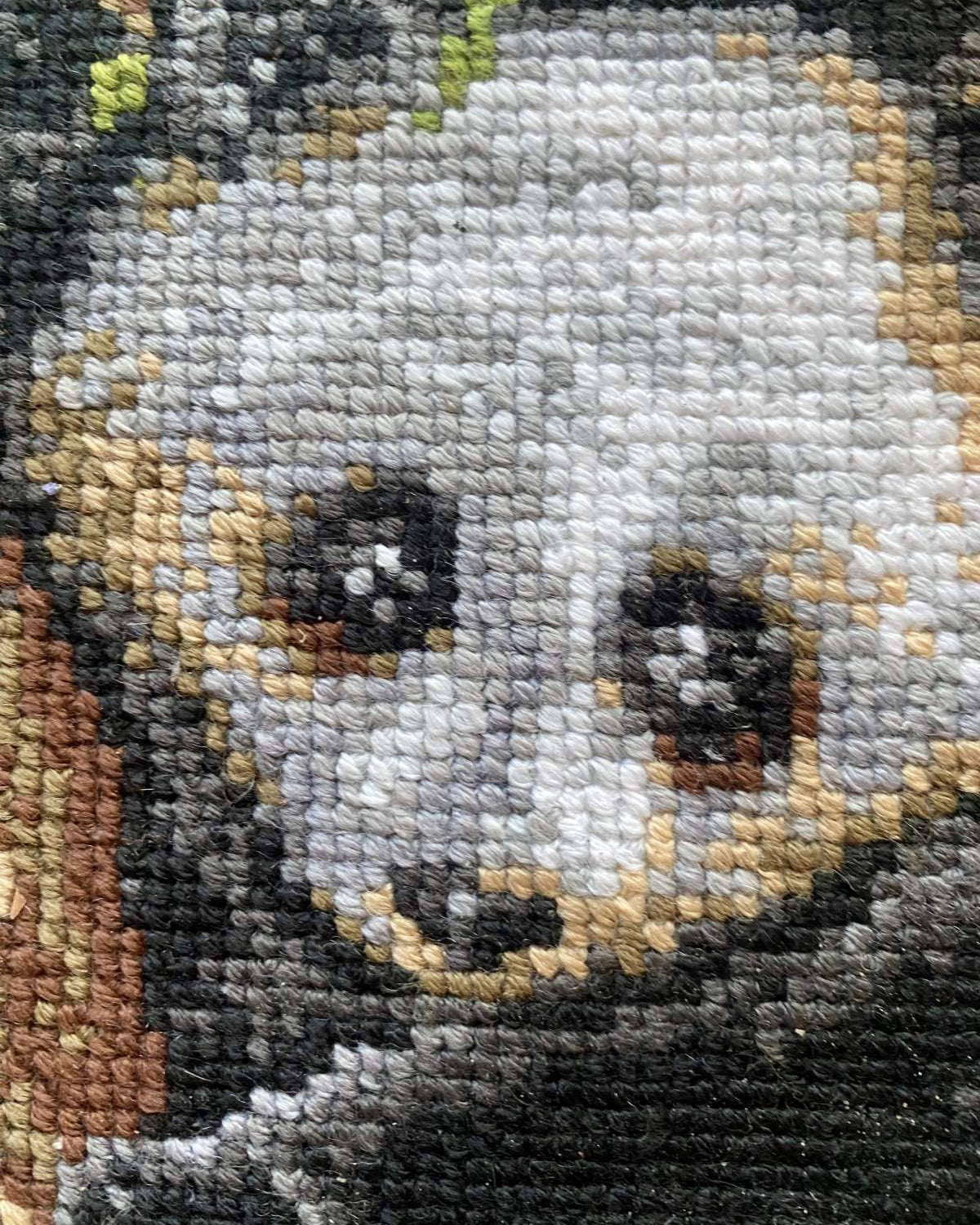 Panda med Unge – RIOLIS Broderikit (22 x 38 cm)