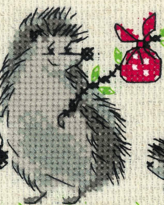 Pindsvin - RIOLIS Broderikit (24 x 8 cm)
