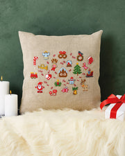 Ho, Ho, Ho Pude – Broderikit (40 x 40 cm)