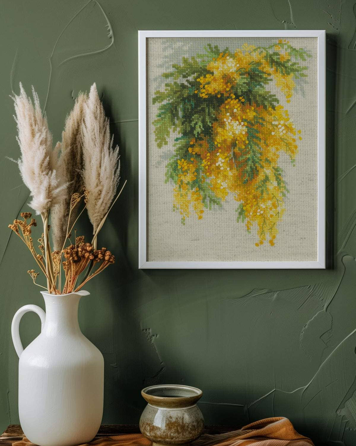 Mimosa – RIOLIS Broderikit (18 x 24 cm)