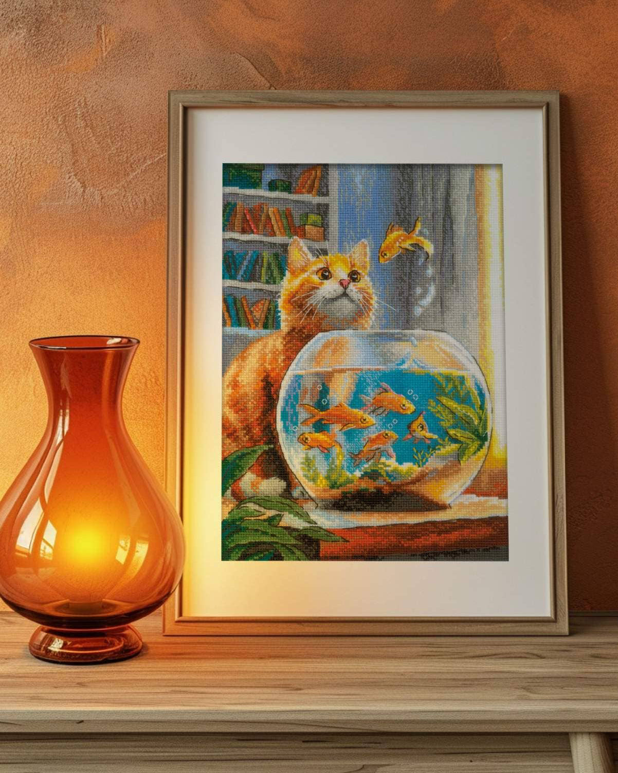 Ginger Observer – RIOLIS Broderikit (21 x 30 cm)