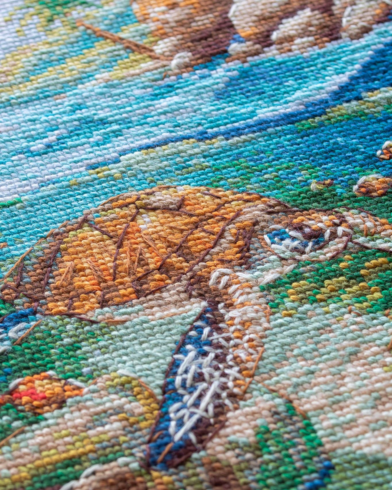 Skildpadde Under Vandet – RIOLIS Broderikit (21 x 30 cm)