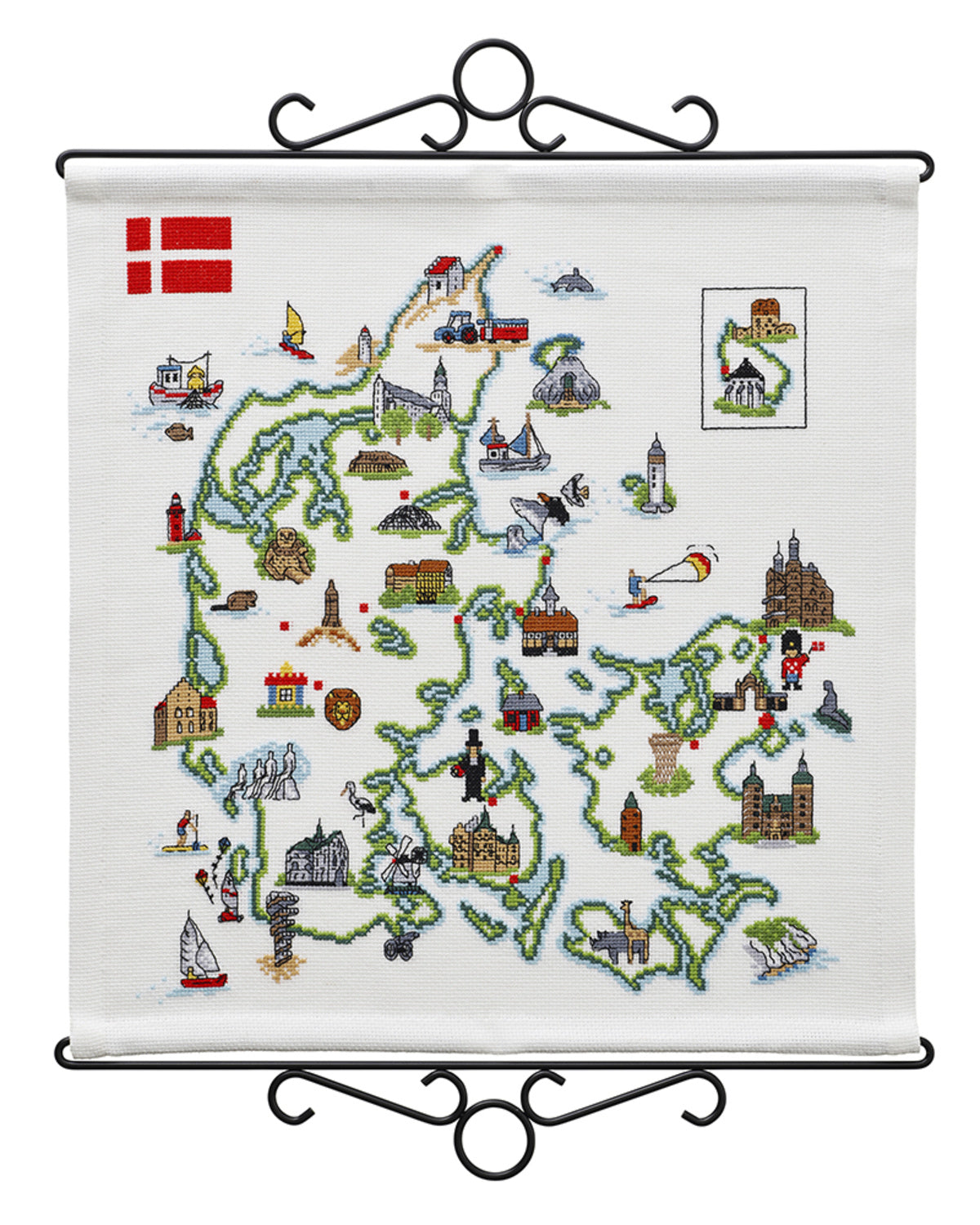Danmark – Broderikit (40 x 42 cm)