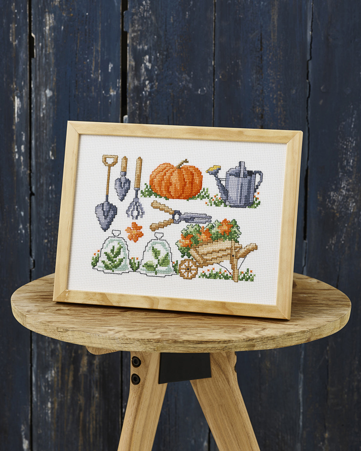 Græskar og Vandkande – Broderikit (24 x 18 cm)
