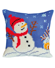 Snemand Stramaj Pude – Broderikit (35 x 35 cm)