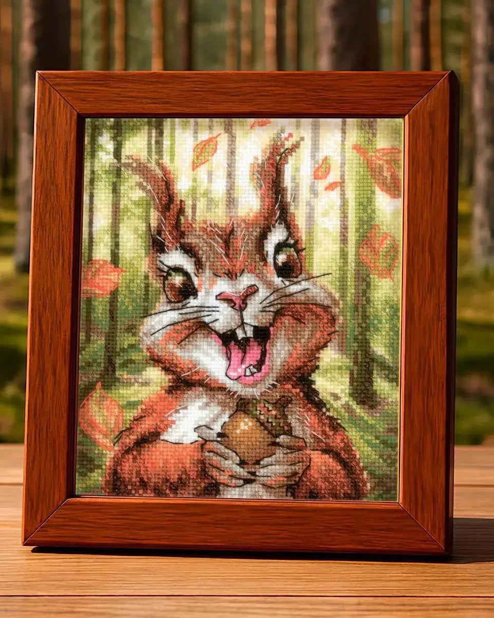 Nutty Delight – RIOLIS Broderikit (15 x 18 cm)