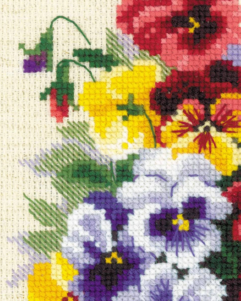 Blomsterbuket - RIOLIS Broderikit (20x20 cm)