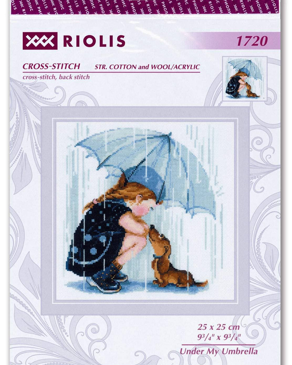 My Umbrella – RIOLIS Broderikit (25 x 25 cm)