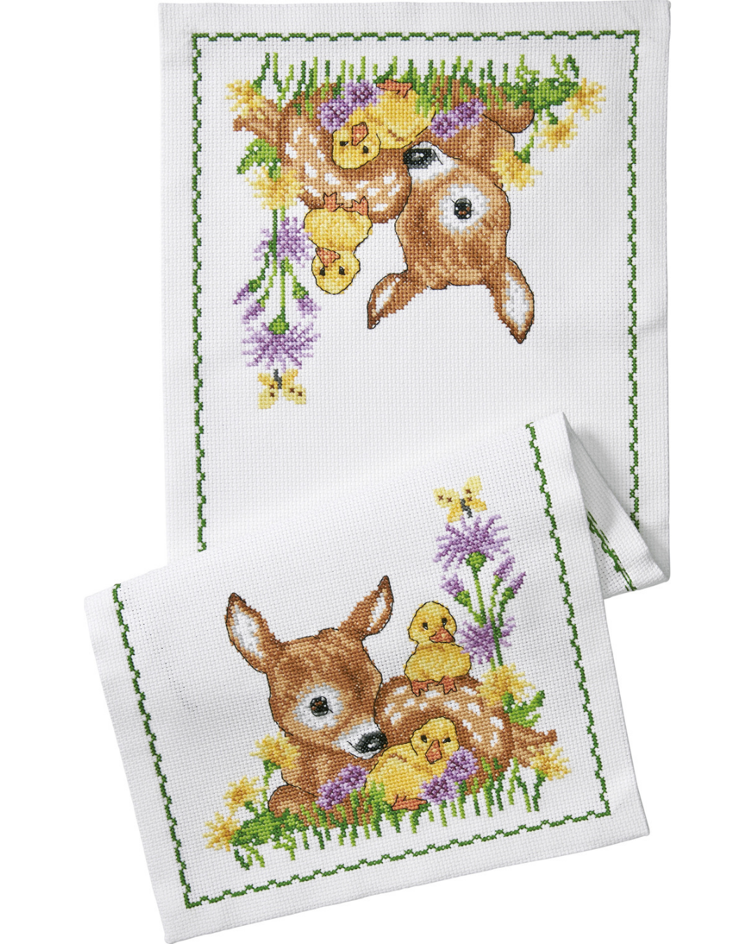 Rådyr & ællinger bordløber – Broderikit (24x60 cm)