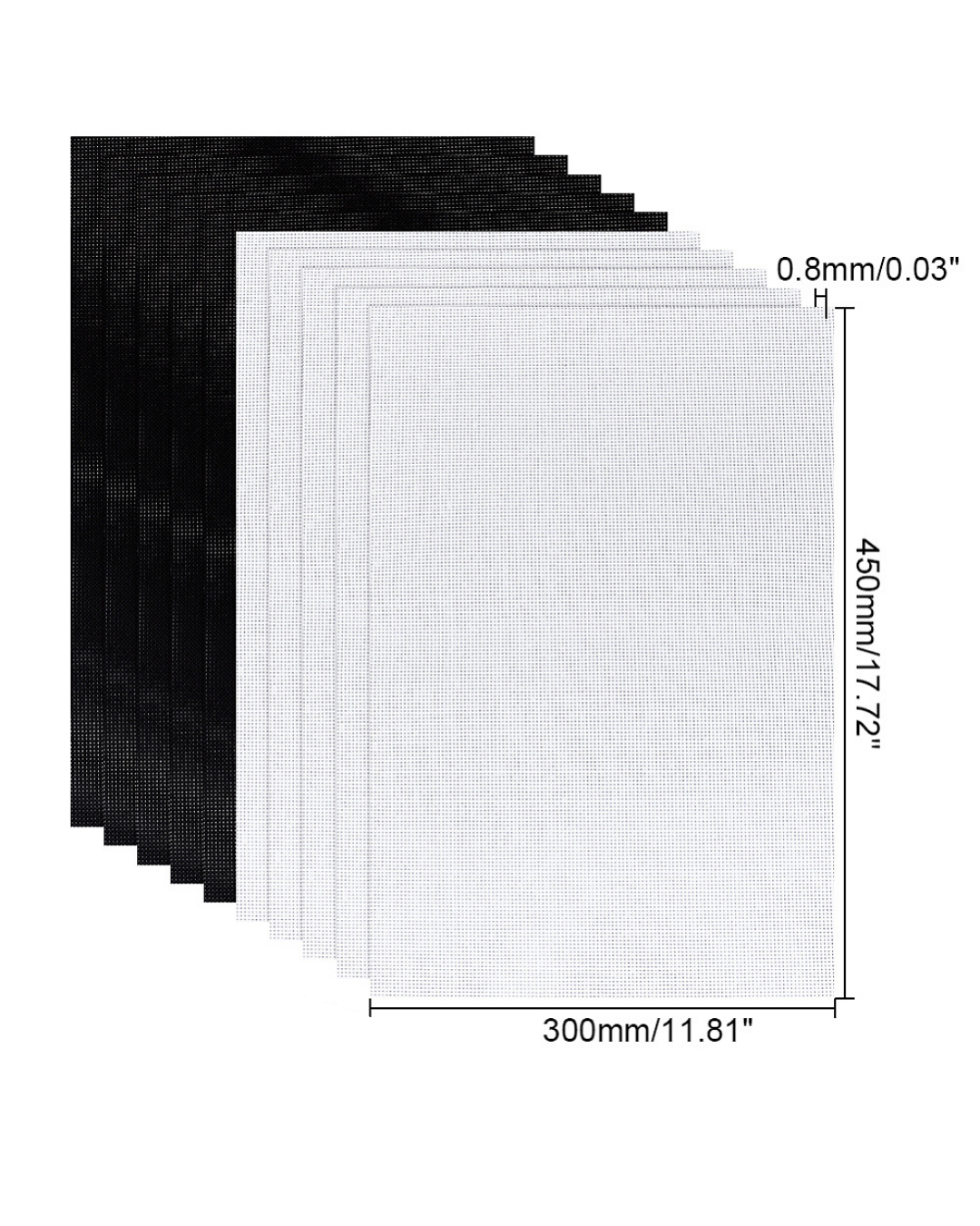 Aida Broderistof 4,3 tr/cm – Hvid (30x45 cm)