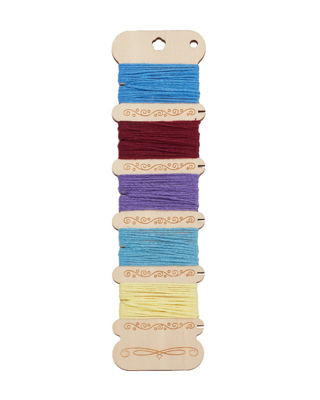 Trådholder til Broderigarn i Træ – 5 Pladser