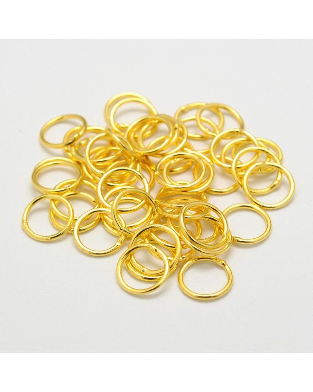 Forgyldte Messingringe – 10 stk. (ca. 10 mm)