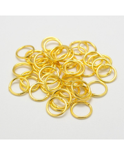 Forgyldte Messingringe – 10 stk. (ca. 10 mm)