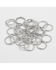 Platin Farvet Messingringe – 10 stk. (ca. 10 mm)
