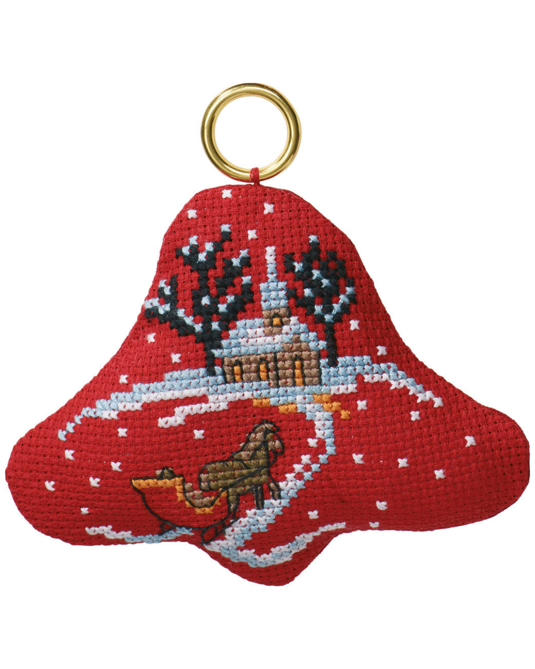 Kane & Kirke Juleophæng – Broderikit (9×8 cm)