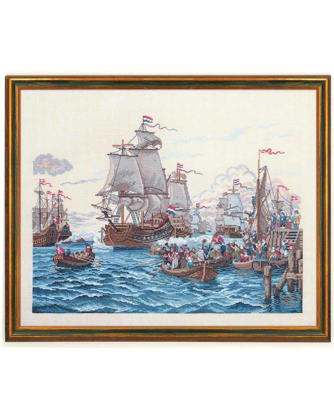 Skibe og Mennesker – Broderikit (81 x 65 cm)