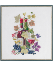Rødvin – Broderikit (48 x 58 cm)