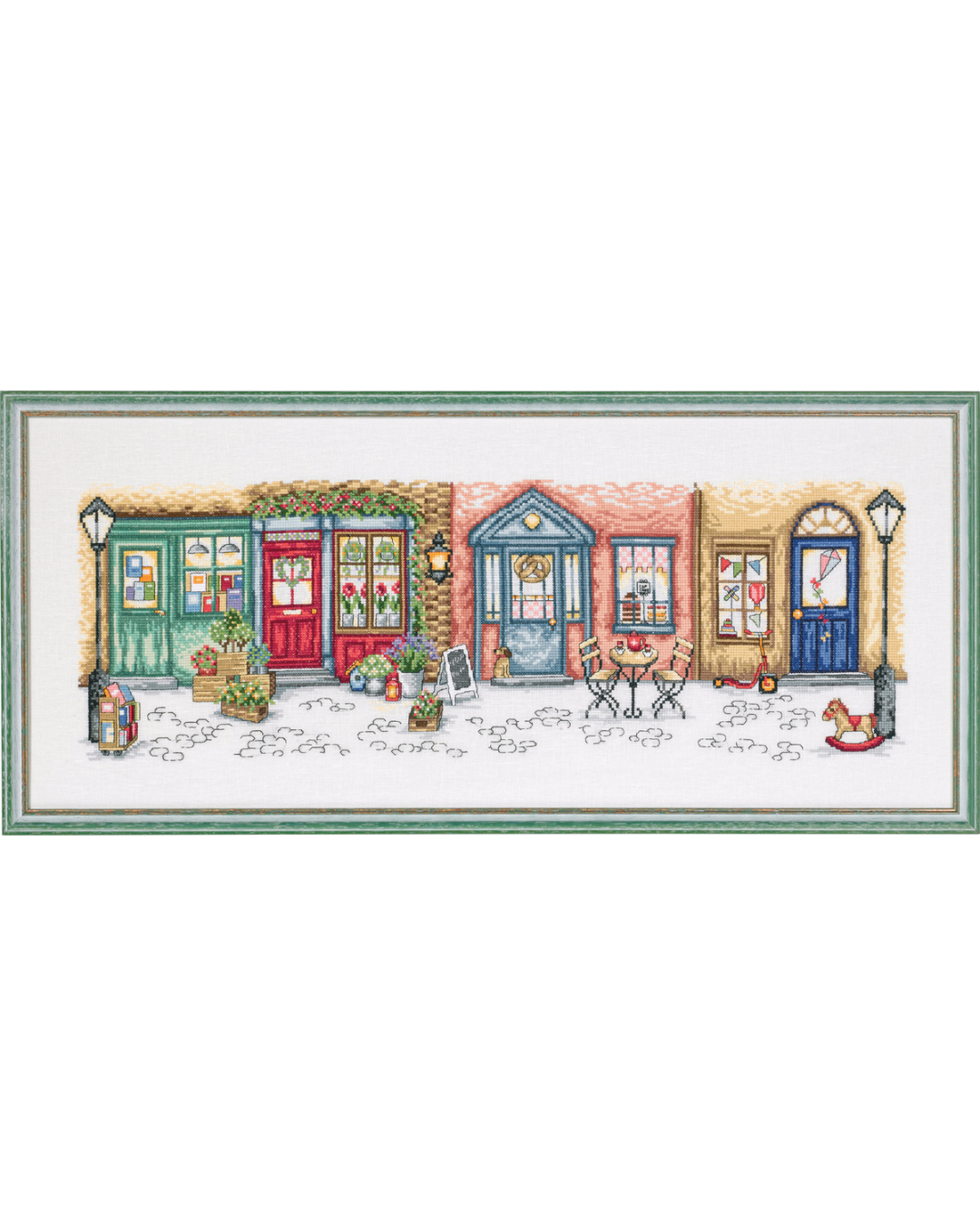 Butiksgade - Broderikit (71×30 cm)