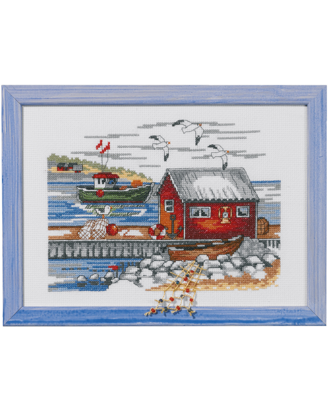 Svensk Skærgård - Broderikit (20×28 cm)