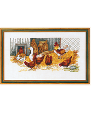 Høns og Gås – Broderikit (30x50 cm)