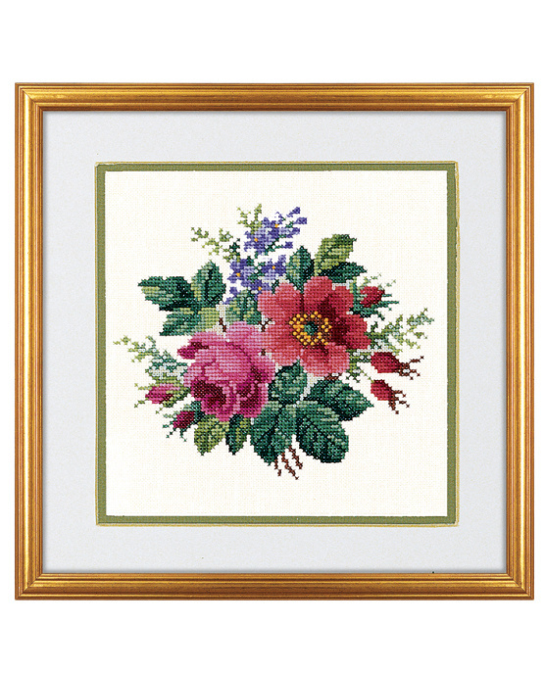 Blomsterbuket – Broderikit (25x25 cm)