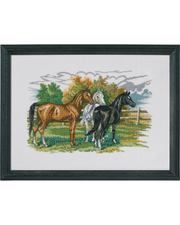 Tre Heste – Broderikit (47x34 cm)
