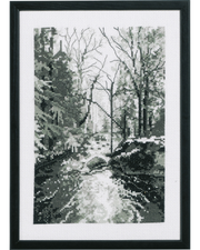 Skovbækken Sort/Hvid – Broderikit (21x29 cm)