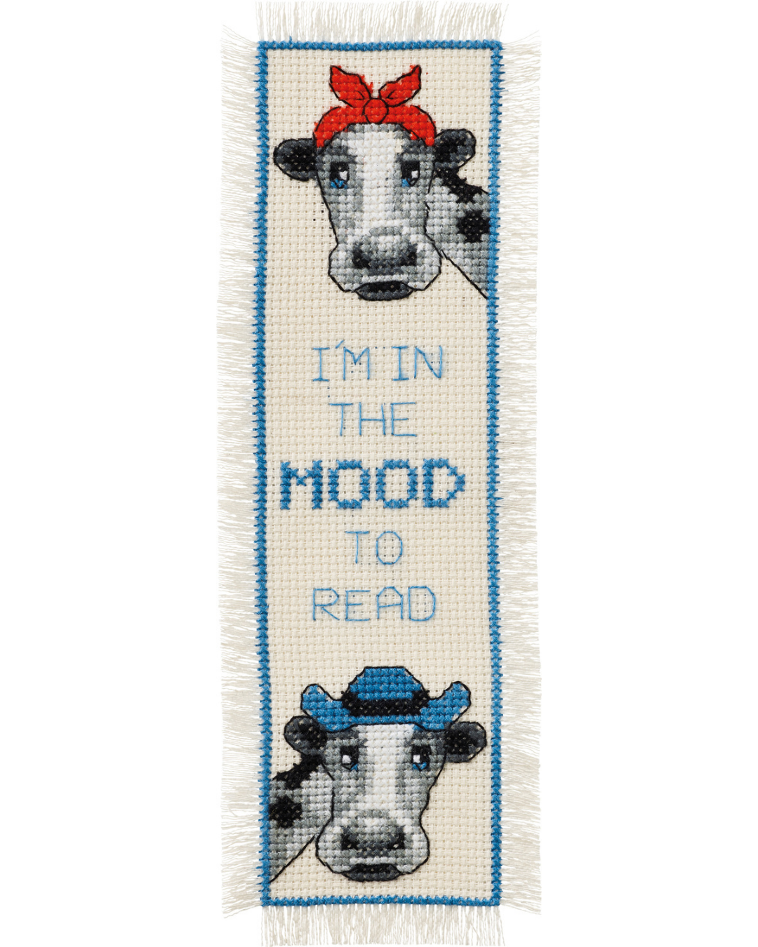 Bogmærke "I'm in the Mood" – Broderikit (7x22 cm)