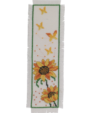 Bogmærke "Solsikker" – Broderikit (7x22 cm)
