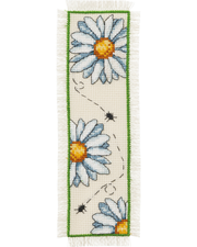 Bogmærke "Margueritter" – Broderikit (7x22 cm)