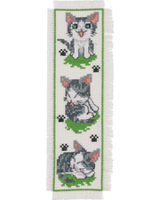 Bogmærke "Kattekilling" – Broderikit (7x22 cm)