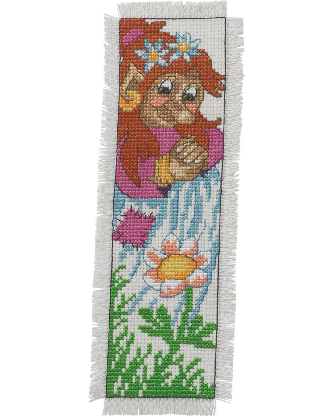 Bogmærke "Troldemor" – Broderikit (7x22 cm)