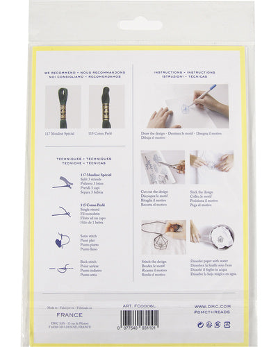 DMC Magic Paper – 2 stk. A5 (Broderipapir til frie sting)