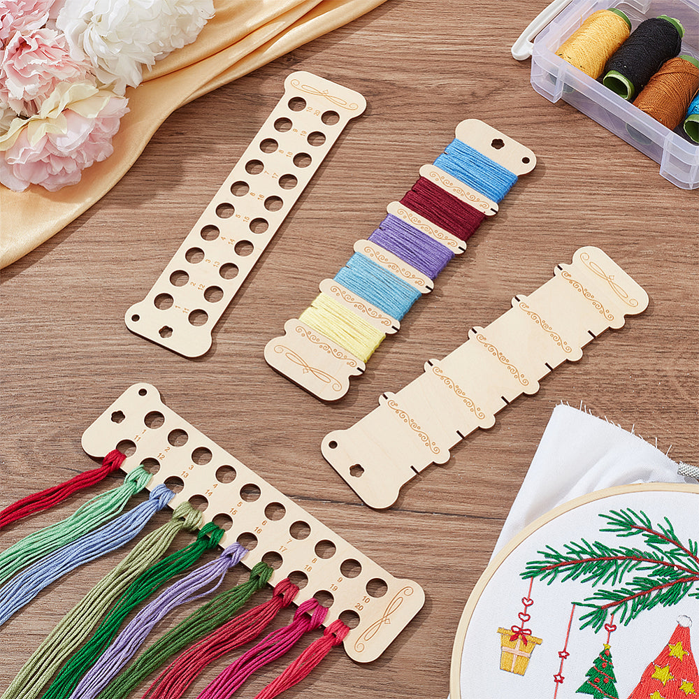 Trådholder til Broderigarn i Træ – 20 Huller