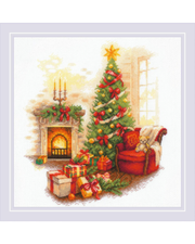 Julefred i Stuen – RIOLIS Broderikit (30 x 30 cm)